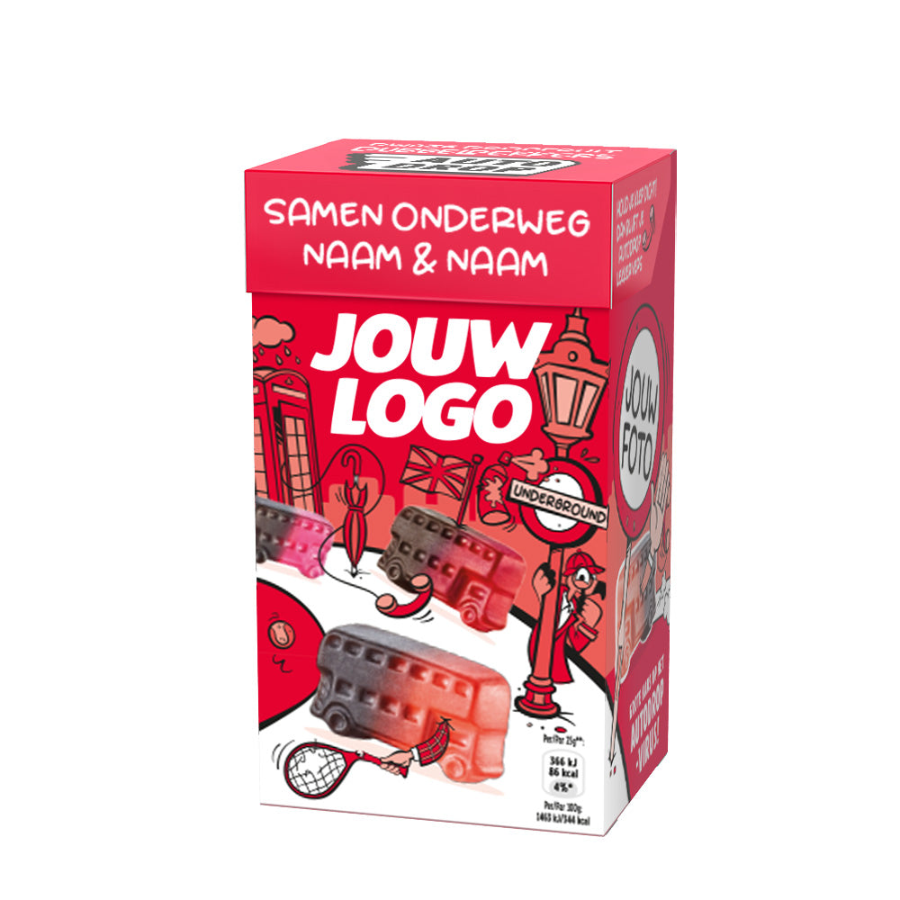 Gepersonaliseerde Autodrop-sleeve. 280 grams Dubbeldekkers