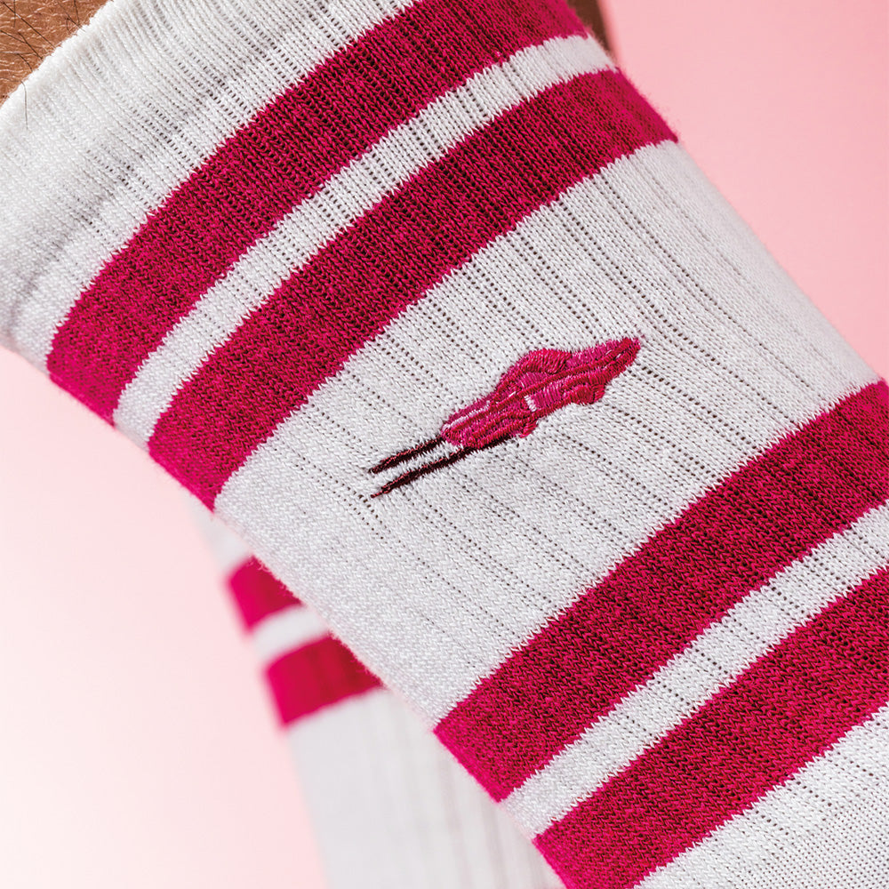 A-dam x Autodrop sokken in detail