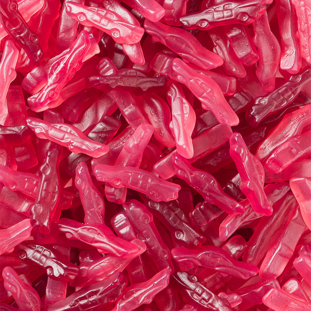 Autodrop Bosvruchtrode Cadillacs Winegum in de smaken aardbei, cassis en kers