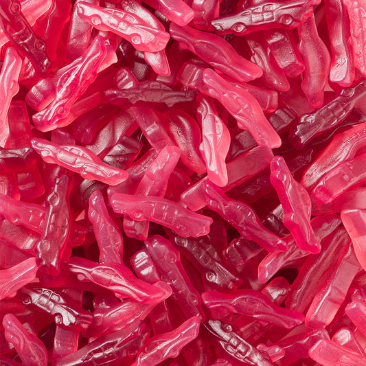 Autodrop Bosvruchtrode Cadillacs Winegum in de smaken aardbei, cassis en kers