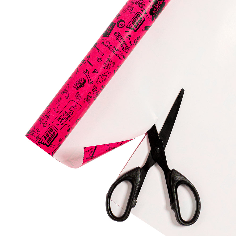 Autodrop Merchandise Cadeaupapier Roze met schaar