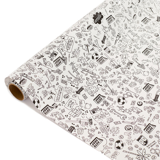 Autodrop Merchandise Cadeaupapier wit in detail