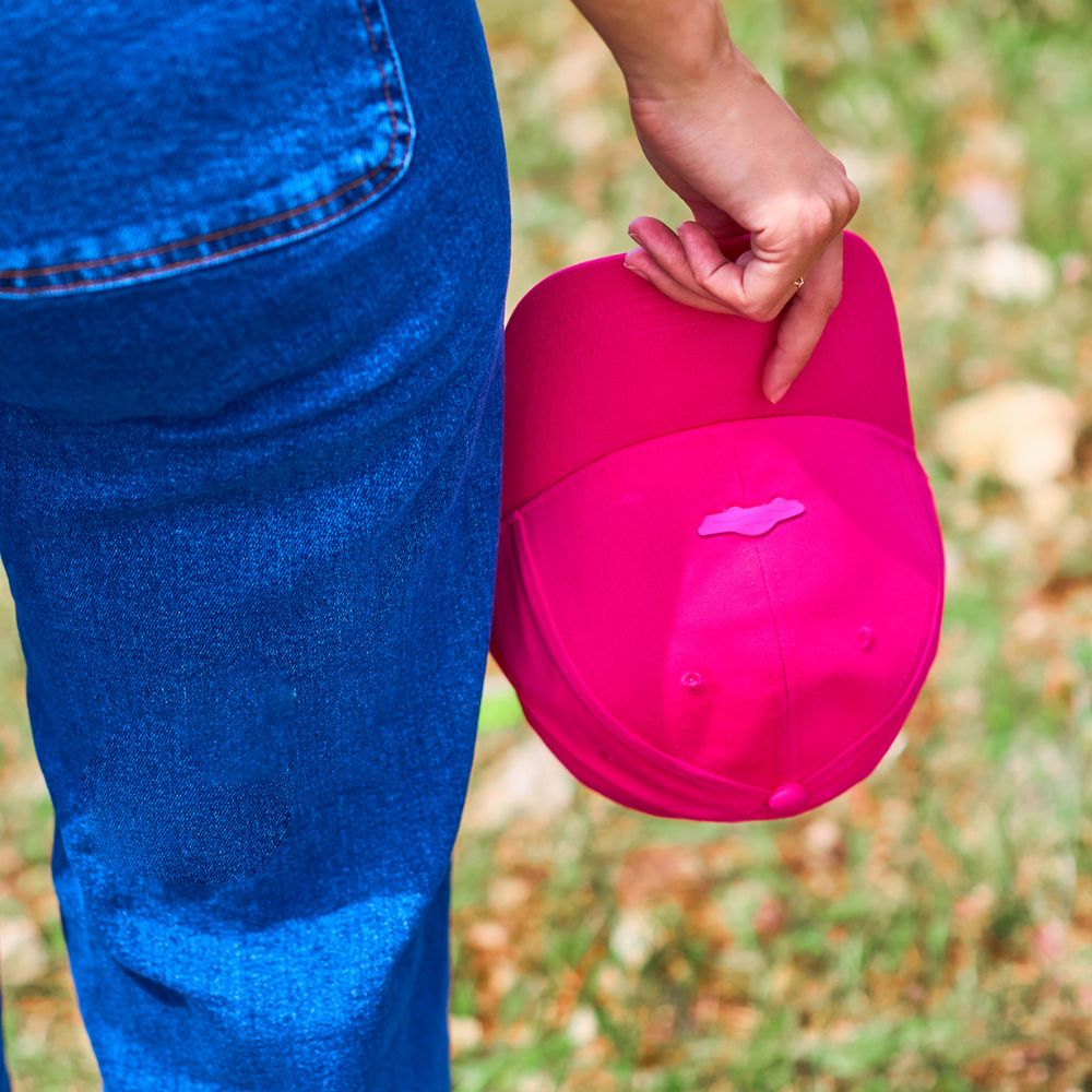 Autodrop roze pet vast