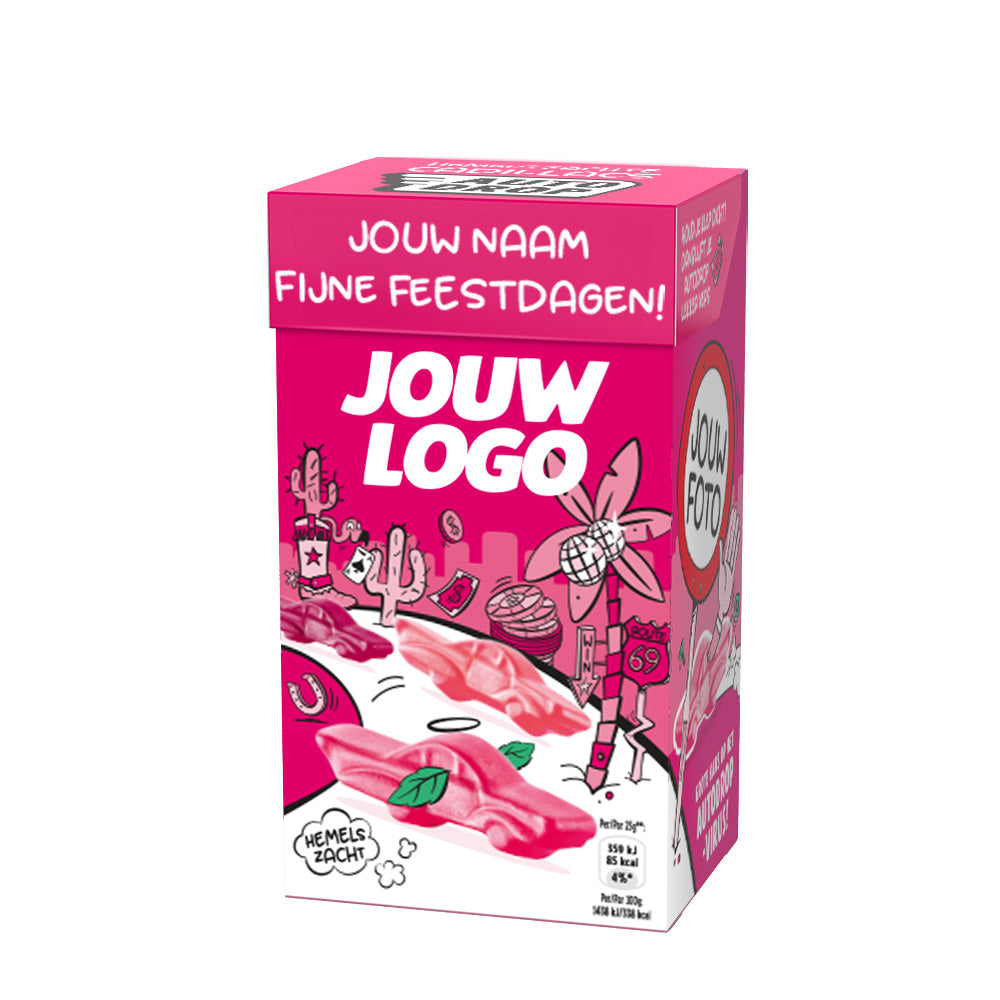 Gepersonaliseerde Autodrop-sleeve. 280 grams Vegan Cadillac