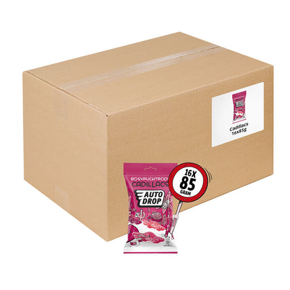 Autodrop Beroemde Bosvruchtrode Cadillacs 16 x 85gr met verpakking