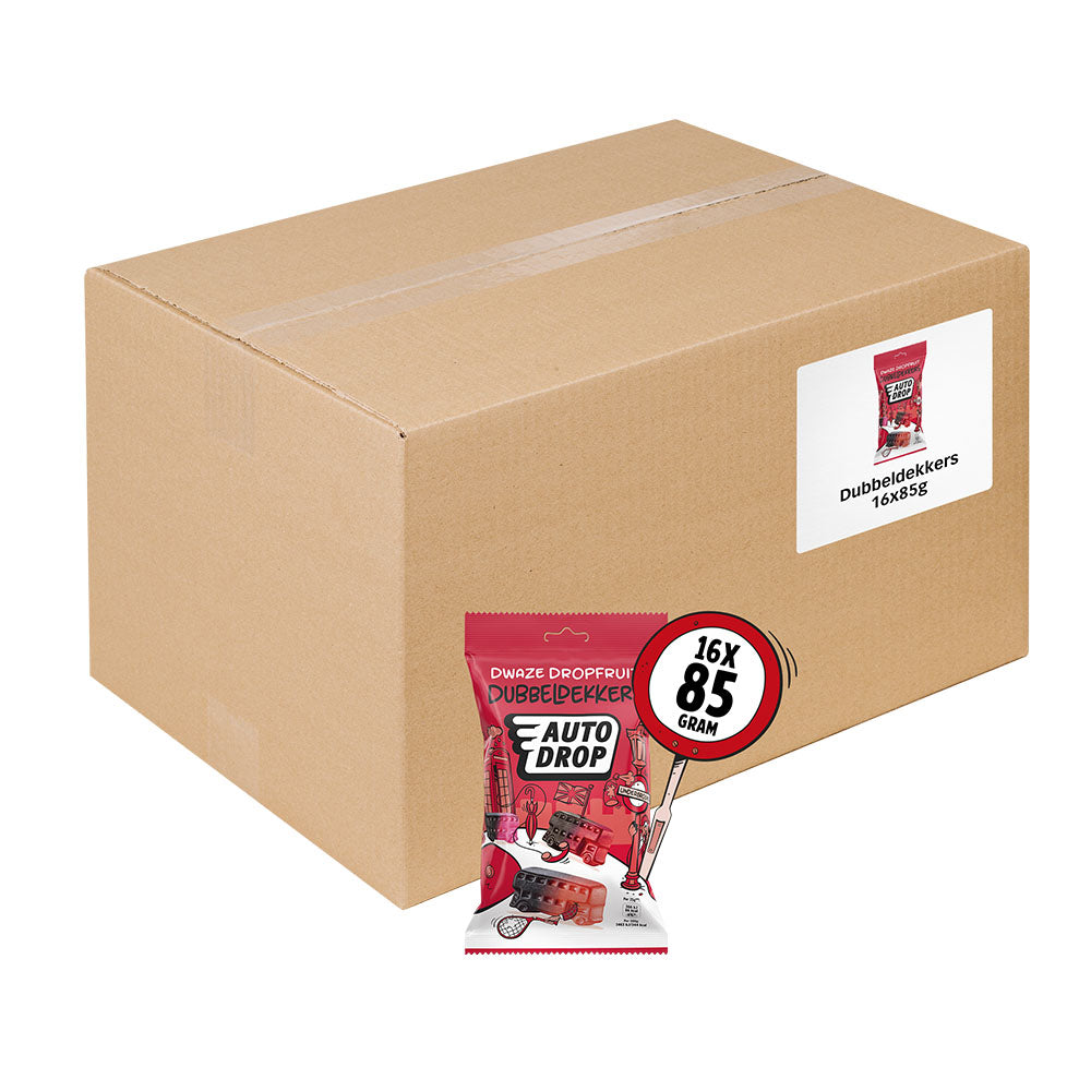 Autodrop drop fruit Dubbeldekkers 16 x 85gr met verpakking