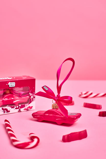 Autodrop Cadillac Kerstbal met snoep