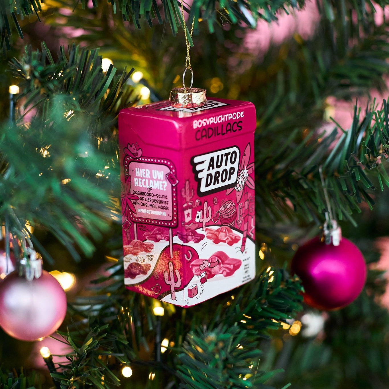 Autodrop-doosje kerstbal