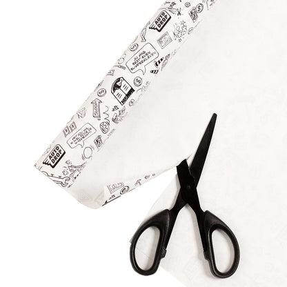 Autodrop Merchandise Cadeaupapier wit met schaar 