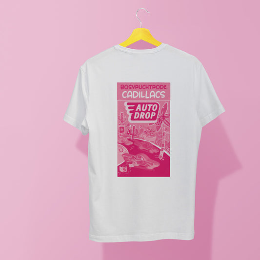 Autodrop t-shirt wit achterkant