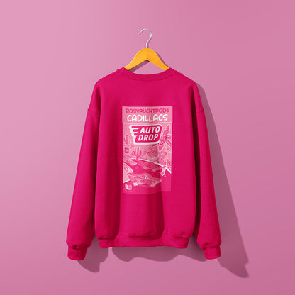 Sweater roze Autodrop achterkant